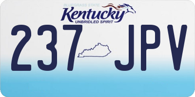 KY license plate 237JPV
