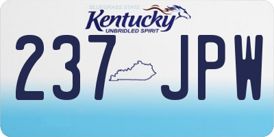 KY license plate 237JPW