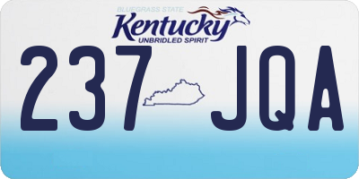 KY license plate 237JQA