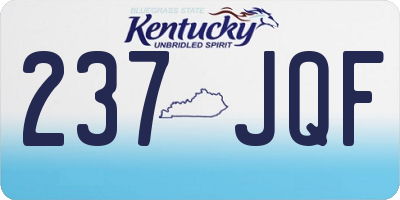 KY license plate 237JQF