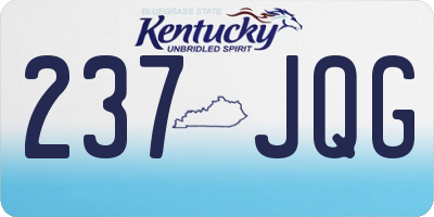 KY license plate 237JQG