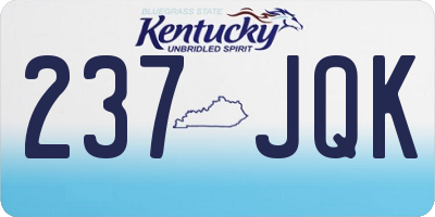 KY license plate 237JQK