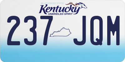 KY license plate 237JQM