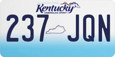 KY license plate 237JQN