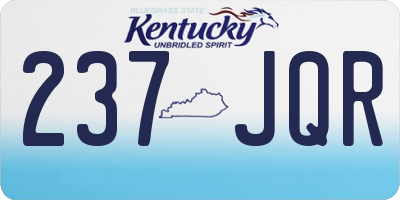KY license plate 237JQR