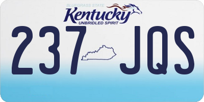 KY license plate 237JQS