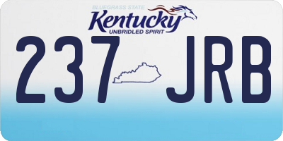 KY license plate 237JRB