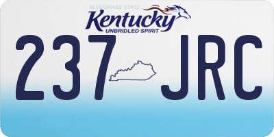 KY license plate 237JRC