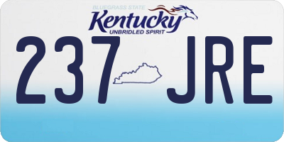 KY license plate 237JRE