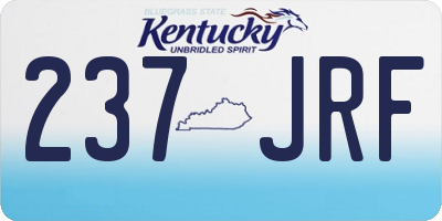 KY license plate 237JRF