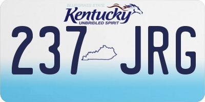 KY license plate 237JRG