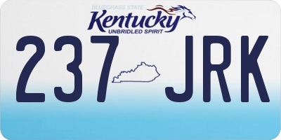 KY license plate 237JRK