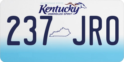 KY license plate 237JRO