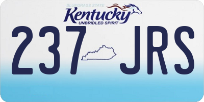 KY license plate 237JRS