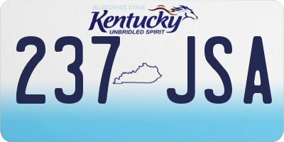 KY license plate 237JSA