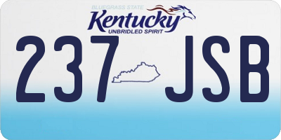 KY license plate 237JSB