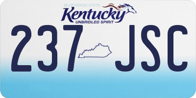 KY license plate 237JSC
