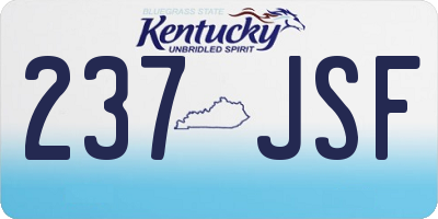 KY license plate 237JSF