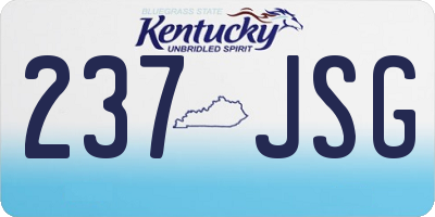 KY license plate 237JSG