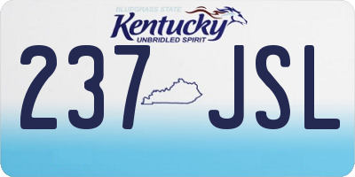 KY license plate 237JSL