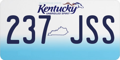 KY license plate 237JSS