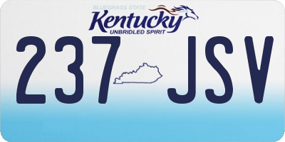 KY license plate 237JSV