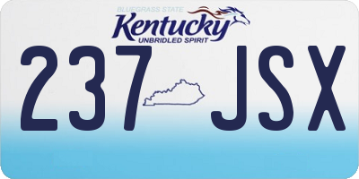 KY license plate 237JSX
