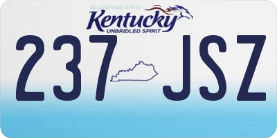 KY license plate 237JSZ