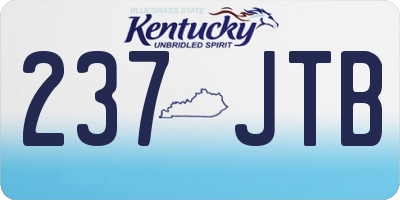KY license plate 237JTB
