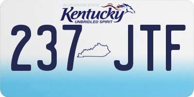 KY license plate 237JTF