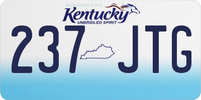 KY license plate 237JTG