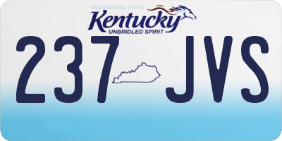 KY license plate 237JVS