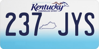 KY license plate 237JYS