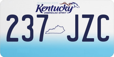 KY license plate 237JZC