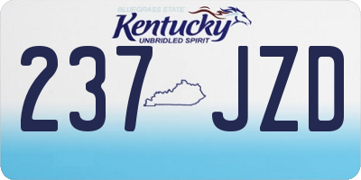 KY license plate 237JZD