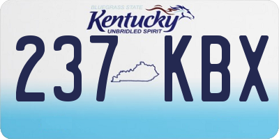 KY license plate 237KBX