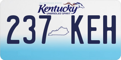 KY license plate 237KEH