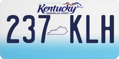 KY license plate 237KLH