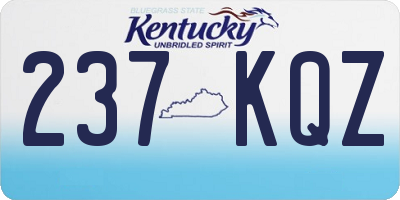 KY license plate 237KQZ
