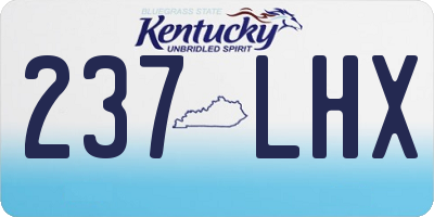 KY license plate 237LHX