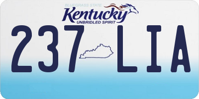 KY license plate 237LIA
