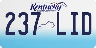KY license plate 237LID