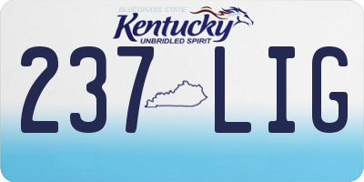 KY license plate 237LIG