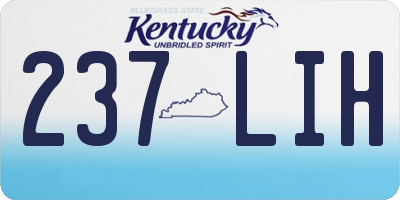 KY license plate 237LIH
