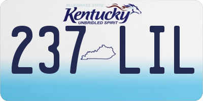 KY license plate 237LIL
