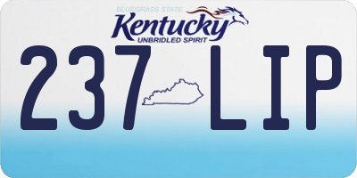 KY license plate 237LIP