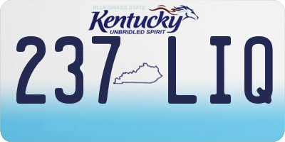 KY license plate 237LIQ