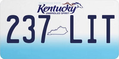 KY license plate 237LIT