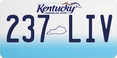 KY license plate 237LIV