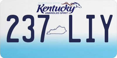 KY license plate 237LIY